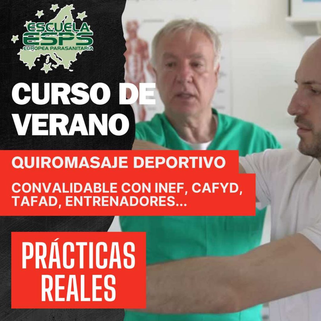 Academias.me recomienda: cursos de quiromasaje y quiromasaje deportivo intensivos de verano
